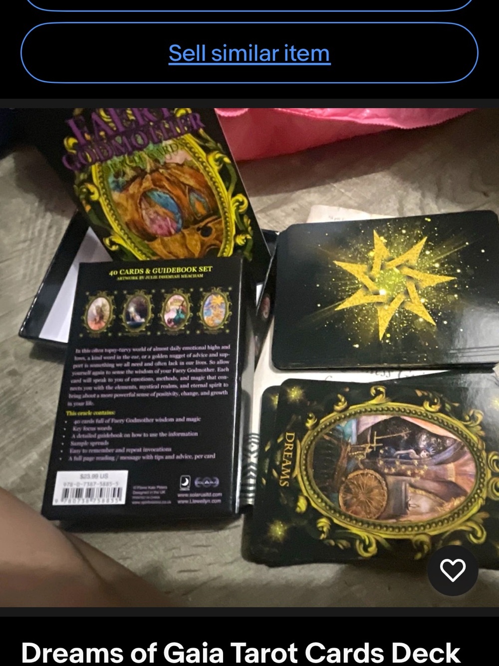 Dreams of Gaia Tarot Cards Deck — Black and Gold